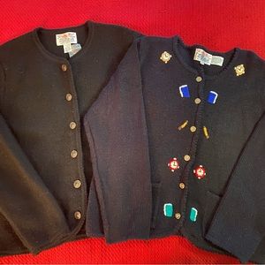 2 Tally Ho Wool Cardigans